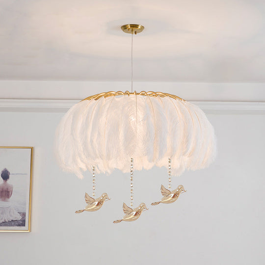Nordic Feather Dining Room Pendant Light Fixture