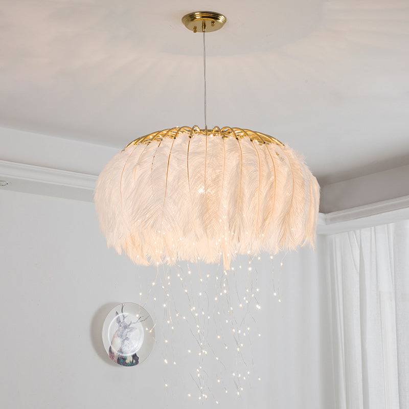 Nordic Feather Chandelier Pendant Light for Dining Room