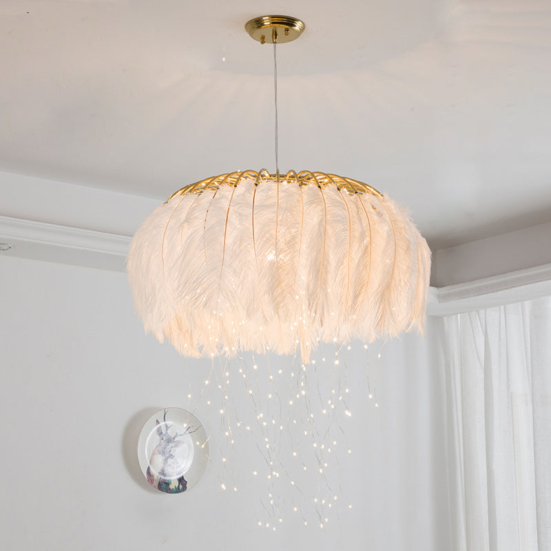 Nordic Feather Dining Room Pendant Light Fixture
