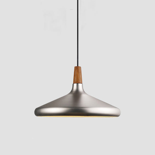 Nordic Conical Metal Pendant Light Fixture - Perfect For Dining Room Ambiance! Silver / 15.5