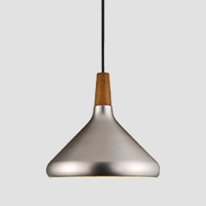 Nordic Conical Metal Pendant Light Fixture - Perfect For Dining Room Ambiance! Silver / 10.5
