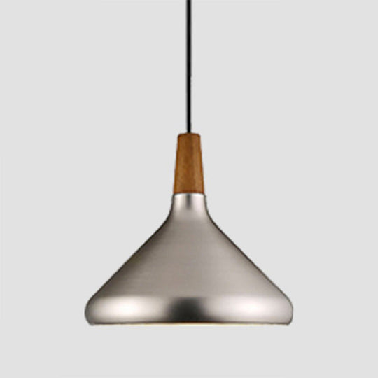 Nordic Conical Metal Pendant Light Fixture - Perfect For Dining Room Ambiance! Silver / 10.5