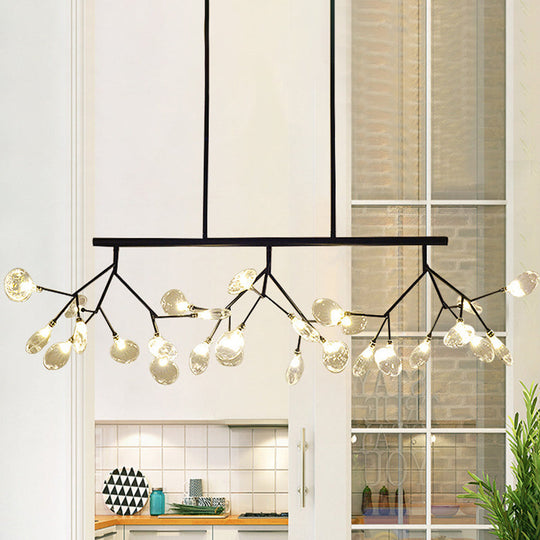 Nordic 27-Light Tree Branch Glass Pendant Lamp For Dining Room - Island Ceiling Light