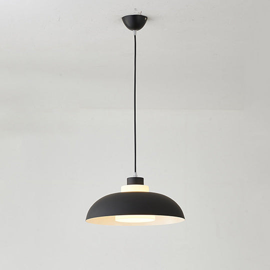 Macaron Single-Bulb Aluminum Ceiling Pendant Light with Acrylic Shade