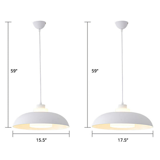 Macaron Single-Bulb Aluminum Ceiling Pendant Light with Acrylic Shade