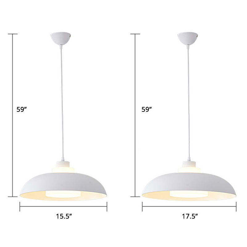 Macaron Aluminum Pendant Lamp: Stylish Single-Bulb Ceiling Hang Light With Acrylic Shade