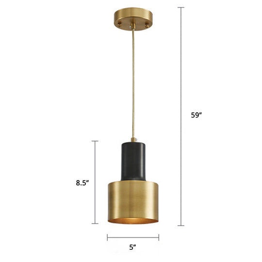 Postmodern Metal Grenade-shaped Suspension Lamp with 1 Bulb for Living Room