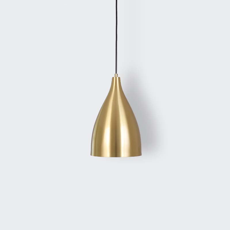 Modern Gold Plated Bullet-Shaped Hanging Lamp Pendant For Restaurants