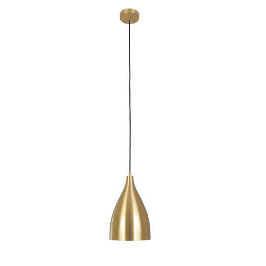 Modern Gold Plated Bullet-Shaped Hanging Lamp Pendant For Restaurants