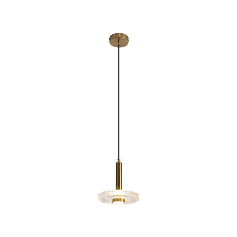 Sleek Acrylic Gold Led Ceiling Lamp - Perfect Bedroom Lighting