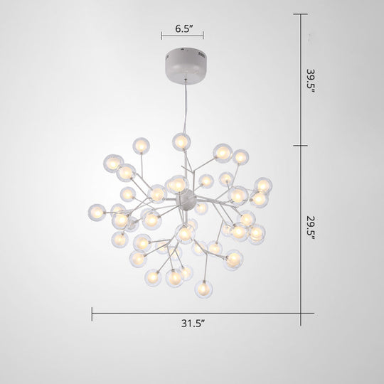 Double Glass Minimalist Molecule Chandelier - Stylish Living Room Lighting Fixture