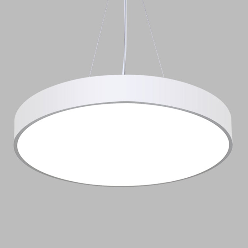 Metallic LED Pendant Light: Simple Style for Office Spaces