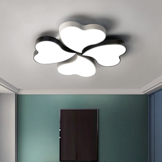 Nordic Style LED Ceiling Lamp - Clover Shaped Flush Mount Light Fixture