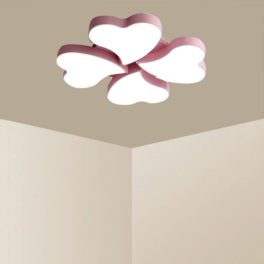 Nordic Style LED Ceiling Lamp - Clover Shaped Flush Mount Light Fixture