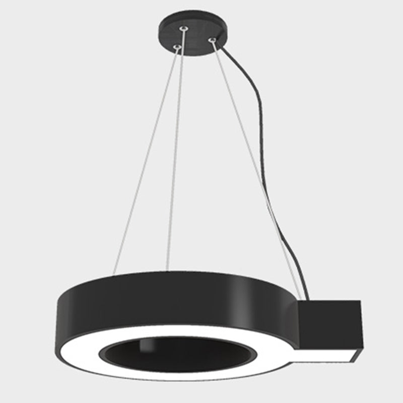 Molecular Led Hanging Lamp: Modern Metal Pendant Light For Gymnasium Black / Hollow