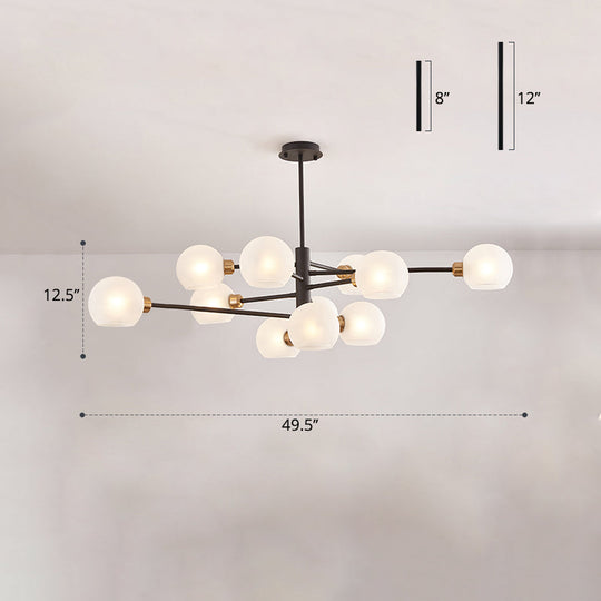 Sleek Postmodern Sputnik Chandelier For Living Room - Stylish Glass Ceiling Light Fixture