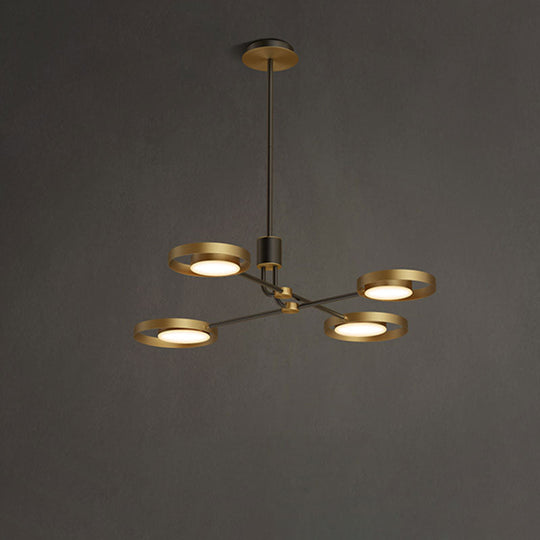 Postmodern Brass Molecular Led Chandelier With Acrylic Diffuser 4 /