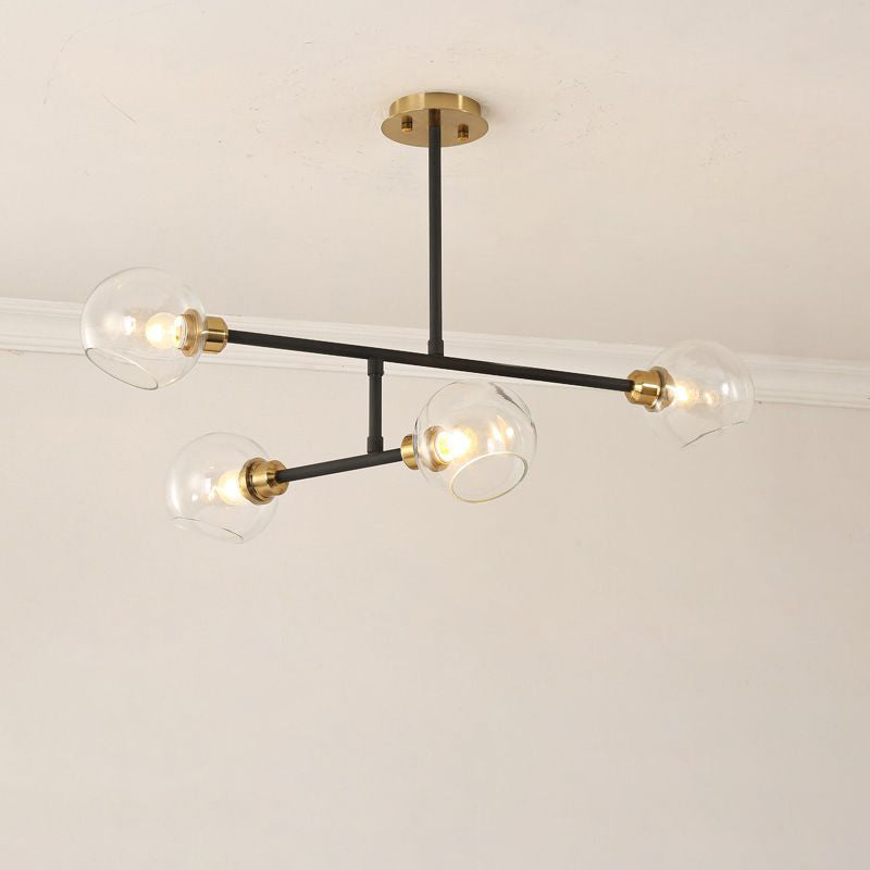 Minimalist Dome Glass Pendant Chandelier for Open Kitchen Ceiling Lighting