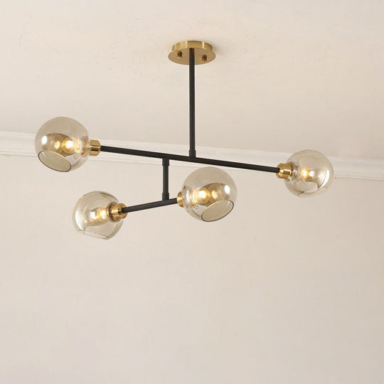Minimalist Dome Glass Pendant Chandelier for Open Kitchen Ceiling Lighting