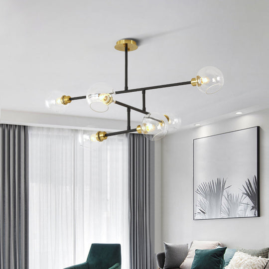 Minimalist Dome Glass Pendant Chandelier for Open Kitchen Ceiling Lighting