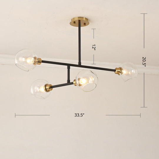 Minimalist Dome Glass Pendant Light For Open Kitchen Ceiling