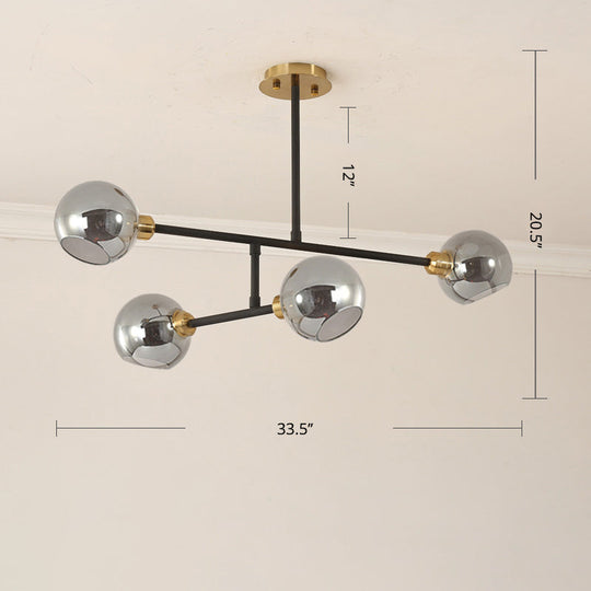 Minimalist Dome Glass Pendant Chandelier for Open Kitchen Ceiling Lighting