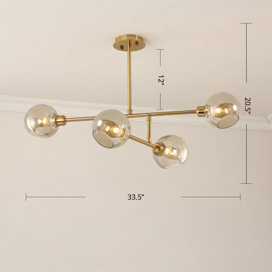 Minimalist Dome Glass Pendant Light For Open Kitchen Ceiling