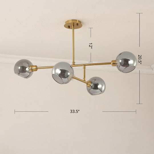 Minimalist Dome Glass Pendant Chandelier for Open Kitchen Ceiling Lighting