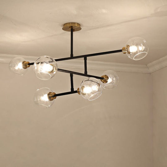 Minimalist Dome Glass Pendant Chandelier for Open Kitchen Ceiling Lighting