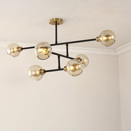 Minimalist Dome Glass Pendant Chandelier for Open Kitchen Ceiling Lighting