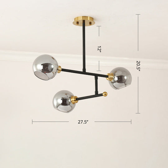 Minimalist Dome Glass Pendant Light For Open Kitchen Ceiling