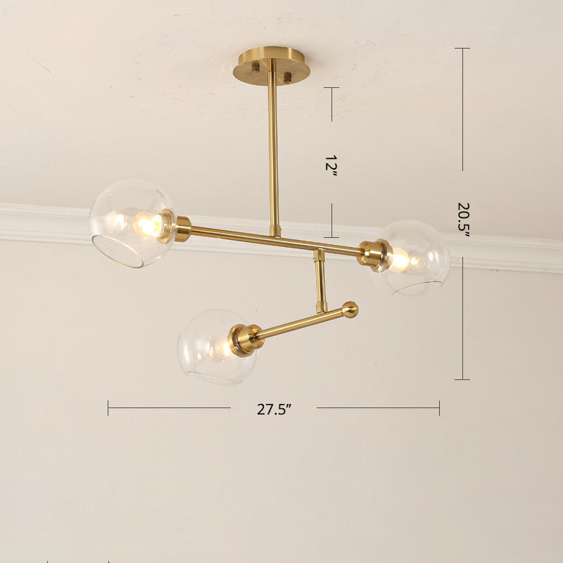 Minimalist Dome Glass Pendant Light For Open Kitchen Ceiling