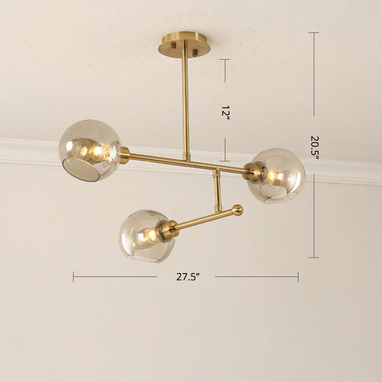 Minimalist Dome Glass Pendant Light For Open Kitchen Ceiling