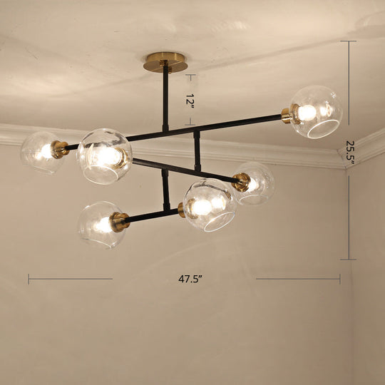 Minimalist Dome Glass Pendant Light For Open Kitchen Ceiling