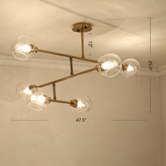 Minimalist Dome Glass Pendant Light For Open Kitchen Ceiling