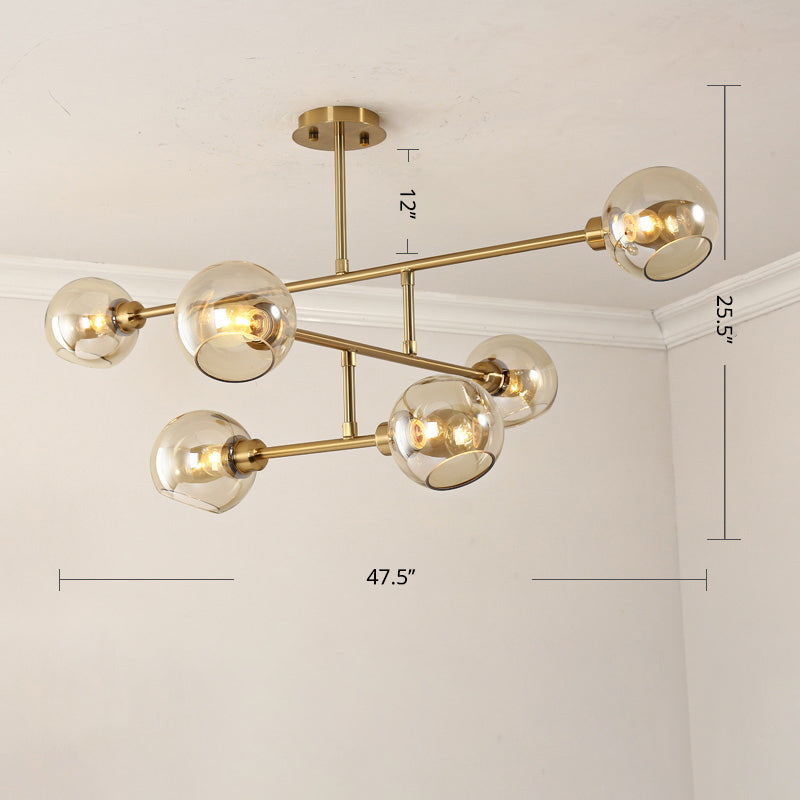 Minimalist Dome Glass Pendant Light For Open Kitchen Ceiling