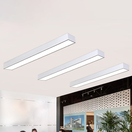 Minimalistic LED Ceiling Light Fixture - Pole Shaped Office Flush Mount