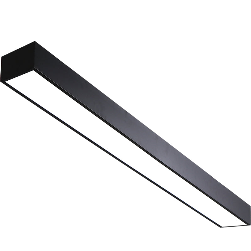 Minimalistic LED Ceiling Light Fixture - Pole Shaped Office Flush Mount