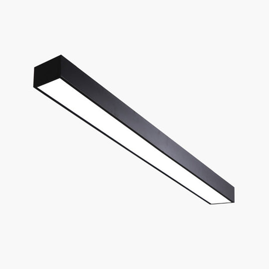 Minimalistic LED Ceiling Light Fixture - Pole Shaped Office Flush Mount