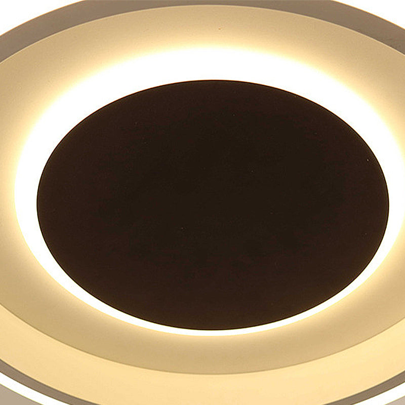 Modern Acrylic Round Pendant Light - 14"/19.5" Wide LED Ceiling Lamp with White/Warm/Natural Light Options