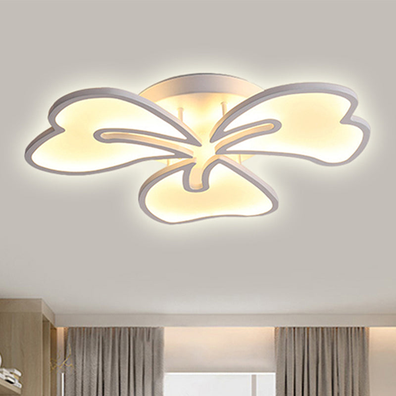 Modern Acrylic Flush Mount Flower Ceiling Lamp, Available in 3/4/5-Light Options, Warm/White/Natural Lighting for Bedroom
