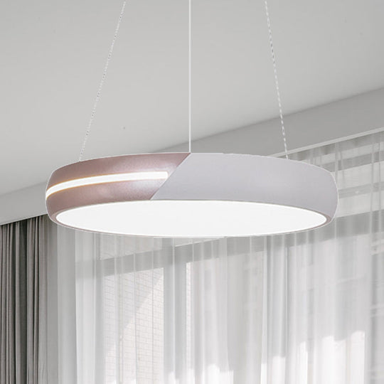 Delilah - Rose Gold Ring Suspension Light Modern Led Metal Hanging Fixture For Dining Room