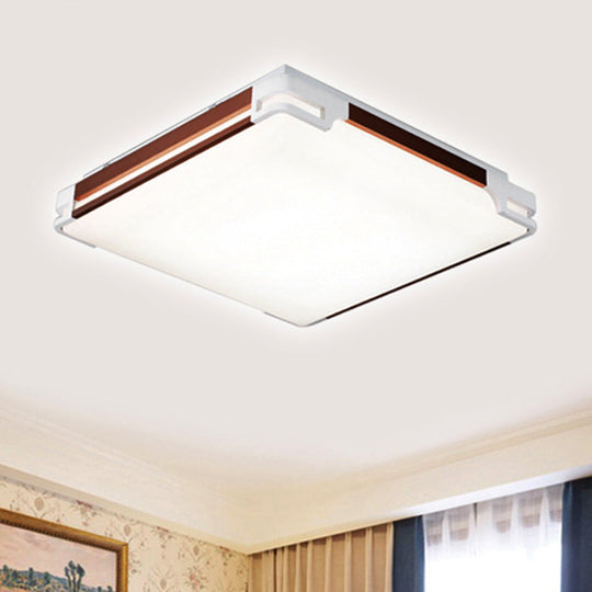 Simplicity Thin Acrylic Ceiling Light - LED Brown Flushmount (20.5"/25"/35" Wide)