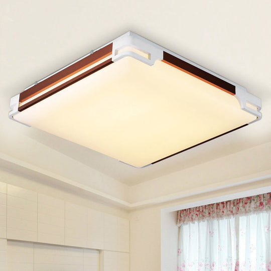 Simplicity Thin Acrylic Ceiling Light - LED Brown Flushmount (20.5"/25"/35" Wide)