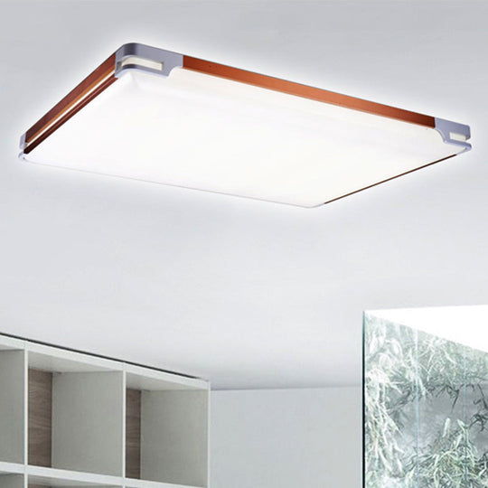 Simplicity Thin Acrylic Ceiling Light - LED Brown Flushmount (20.5"/25"/35" Wide)