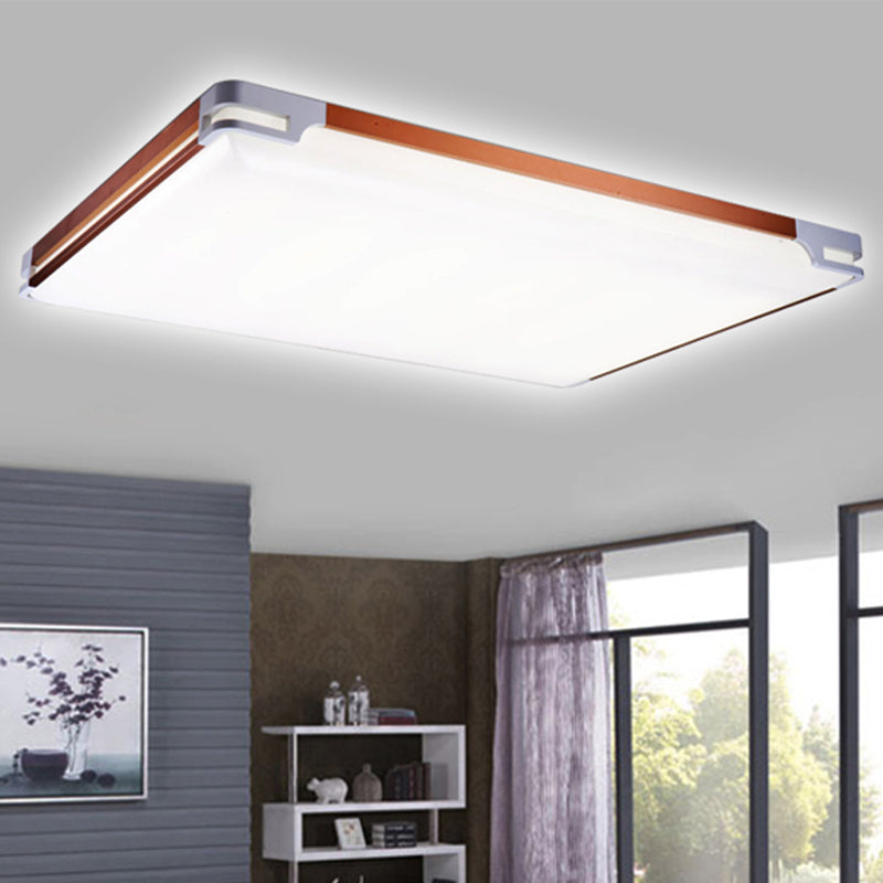 Simplicity Thin Acrylic Ceiling Light - LED Brown Flushmount (20.5"/25"/35" Wide)