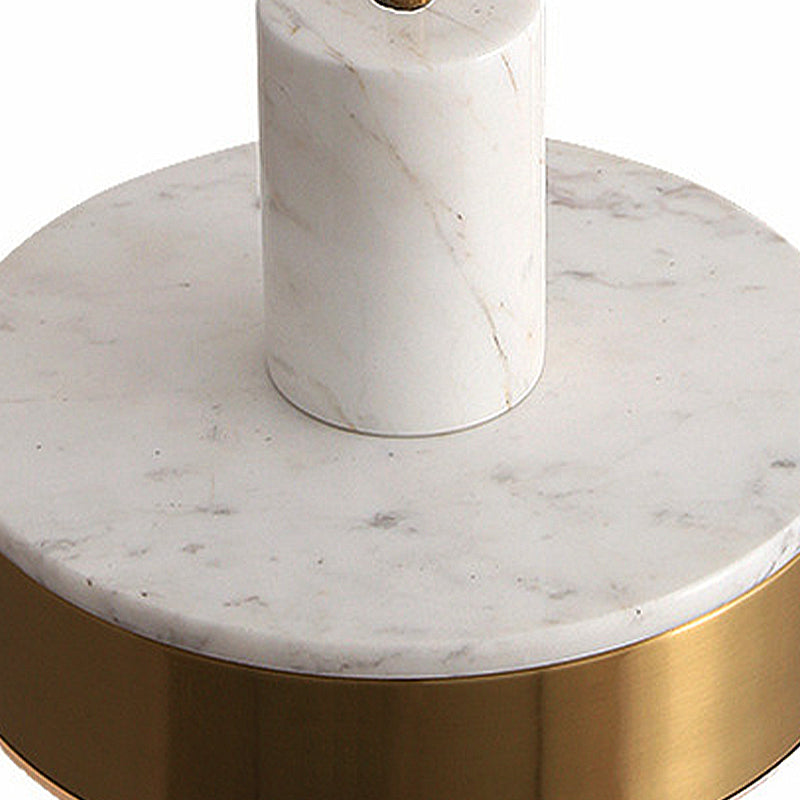 Contemporary Metal Drum Pendant Lamp with LED Light for Dining Room - Black/White/Dark Green