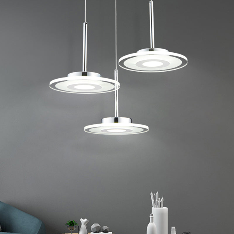 NadÃ¨ge - Circular Acrylic Pendant LED Ceiling Light (Warm/White/Natural Light)