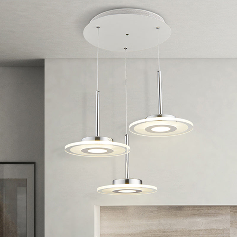 NadÃ¨ge - Circular Acrylic Pendant LED Ceiling Light (Warm/White/Natural Light)