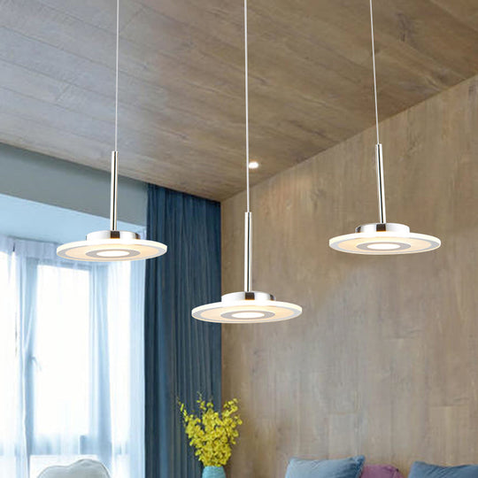 NadÃ¨ge - Circular Acrylic Pendant LED Ceiling Light (Warm/White/Natural Light)
